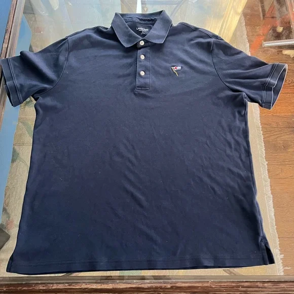 Excellent condition - golf shirt , yacht club logo. Navy blue - Picture 1 of 2